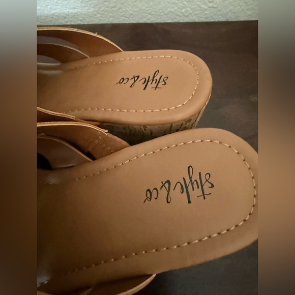 Style & Co. Brown Wedge Sandals - Picture 3 of 4
